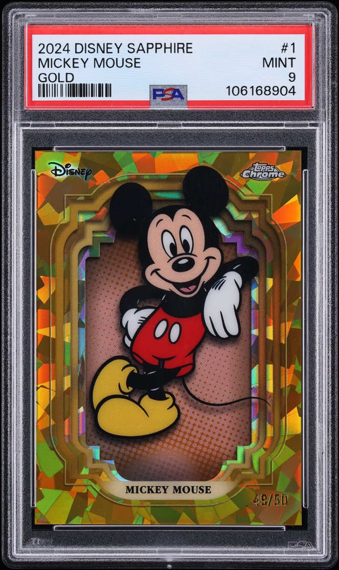 2024 Topps Chrome Disney Sapphire Edition Gold Mickey Mouse /50 #1