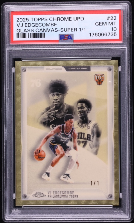 2025 Topps Chrome Update Glass Canvas Superfractor VJ Edgecombe ROOKIE 1/1 #GC-22 GEM