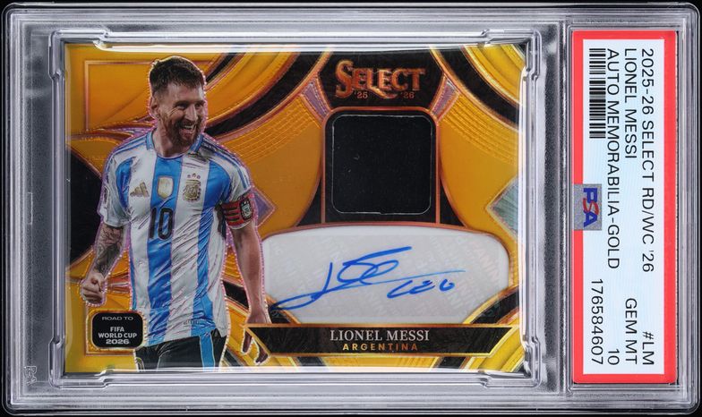 2025 Select Road To FIFA World Cup Gold Lionel Messi PATCH AUTO /10 #AM-LM